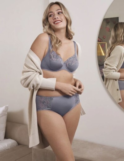 Мягкий бюстгальтер с подкроем Felina 519 серо-голубой, Цвет: серо-голубой, Размеры: 80C, изображение 3