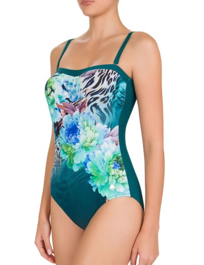 Слитный купальник бандо Felina 5211290, Цвет: зеленый океан, Размеры: 80B, изображение 2