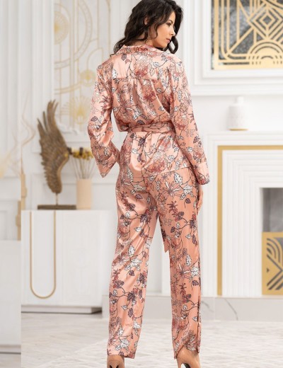 Шелковый жакет с брюками Mia-Amore POLIN 3926, Цвет: персиковый, Размеры: M, изображение 2