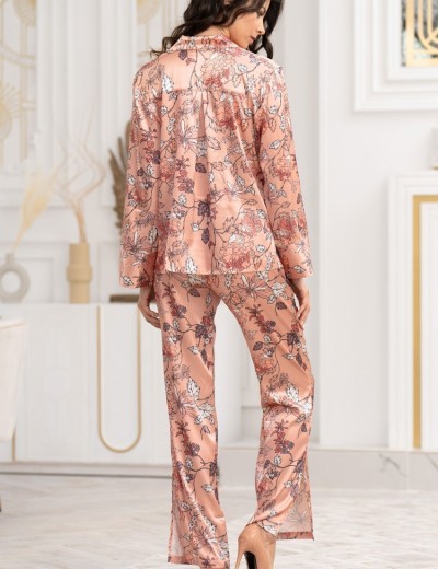 Шелковый жакет с брюками Mia-Amore POLIN 3926, Цвет: персиковый, Размеры: M, изображение 5
