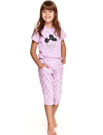 Пижама для девочки Taro BEKI 2213-2214-02, Цвет: сиреневый, Размеры: 128, изображение 2