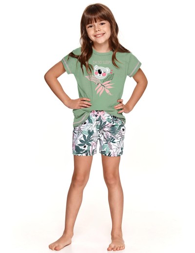 Хлопковая пижама для девочек Taro HANIA 2200-2201-01, Цвет: зеленый, Размеры: 116, изображение 2