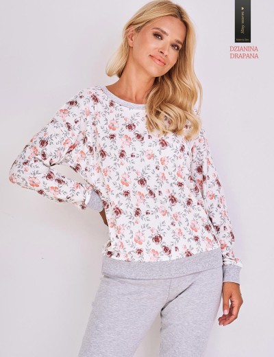 Теплая женская пижама Taro LILIA 2849-01, Цвет: серый, Размеры: L, изображение 2