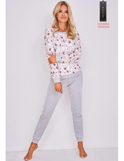 Теплая женская пижама Taro LILIA 2849-01, Цвет: серый, Размеры: L, изображение 3