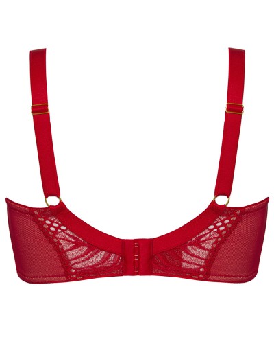 Кружевной бюстгальтер балконет Alles BEVERLY M красный, Цвет: красный, Размеры: 65E, изображение 7