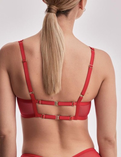 Кружевной бюстгальтер на монокаркасе Alles BEVERLY M BRALETTE красный, Цвет: красный, Размеры: 65C, изображение 2