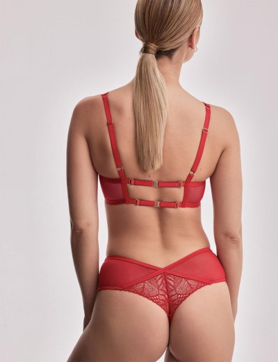 Кружевной бюстгальтер на монокаркасе Alles BEVERLY M BRALETTE красный, Цвет: красный, Размеры: 65C, изображение 8