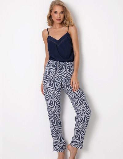 Пижама женская со штанами Aruelle LEYA, Цвет: синий, Размеры: XS, изображение 2