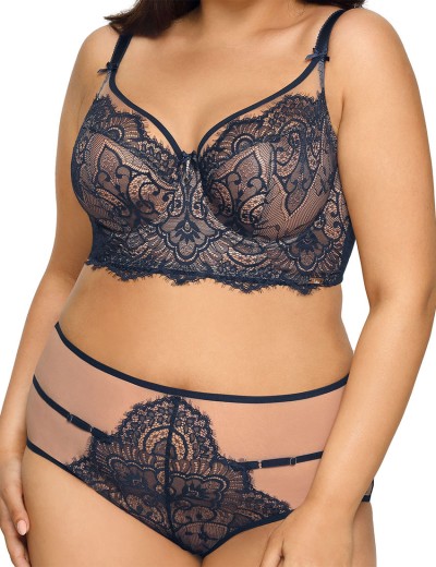 Бюстье с мягкими чашками Ava CRYSTAL 1396/2 M LONG темно-синий, Цвет: темно-синий, Размеры: 70C, изображение 2