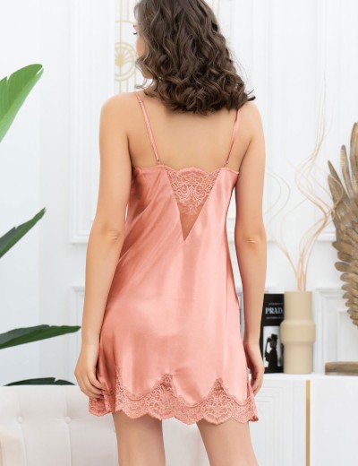 Сорочка женская шелк Mia-Amore AURELIA 3891 чайная роза, Цвет: чайная роза, Размеры: S, изображение 2