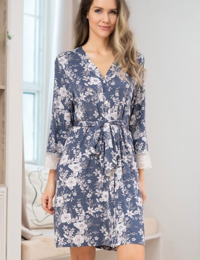 Халат трикотажный вискоза Mia-Amore CHLOE 1767, Цвет: мультиколор, Размеры: 3XL, изображение 5