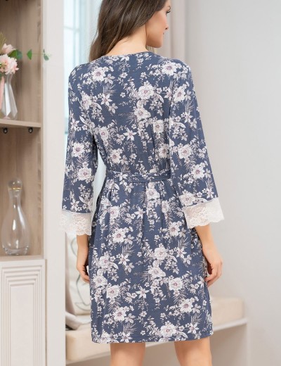 Халат трикотажный вискоза Mia-Amore CHLOE 1767, Цвет: мультиколор, Размеры: 3XL, изображение 2