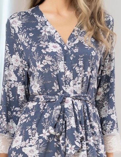 Халат трикотажный вискоза Mia-Amore CHLOE 1767, Цвет: мультиколор, Размеры: 3XL, изображение 3