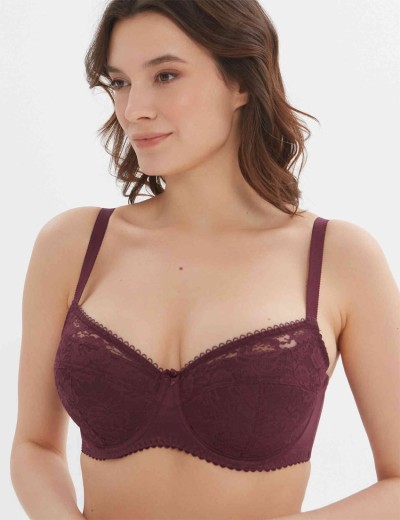 Бюстгальтер с плотной чашкой  Misstyle 2508 / 508 темный виноград, Цвет: темный виноград, Размеры: 75D, изображение 3