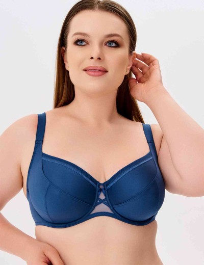 Бюстгальтер мягкая чашка Misstyle 2511 французский синий, Цвет: французский синий, Размеры: 80D, изображение 2 Бюстгальтер мягкая чашка Misstyle 2511 французский синий, Цвет: французский синий, Размеры: 80D, изображение 2