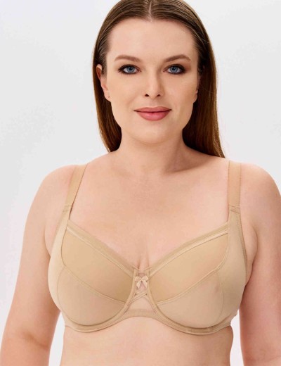 Бюстгальтер мягкая чашка Misstyle 2511 обжаренный миндаль, Цвет: обжаренный миндаль, Размеры: 75E, изображение 5