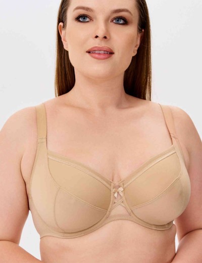 Бюстгальтер мягкая чашка Misstyle 2511 обжаренный миндаль, Цвет: обжаренный миндаль, Размеры: 75E, изображение 3