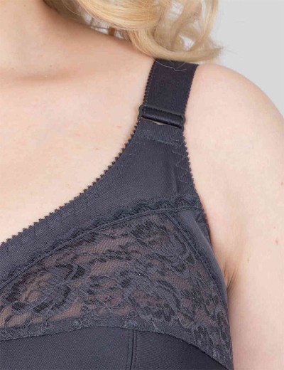 Бюстгальтер мягкий без каркасов Misstyle 4120 / 4121 антрацит, Цвет: антрацит, Размеры: 90J, изображение 3