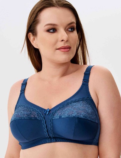 Бюстгальтер мягкий без каркасов Misstyle 4120 / 4121 французский синий, Цвет: французский синий, Размеры: 80D, изображение 4