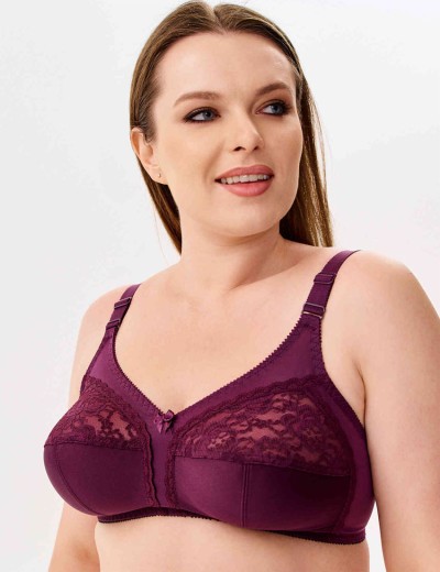 Бюстгальтер мягкий без каркасов Misstyle 4120 / 4121 темный виноград, Цвет: темный виноград, Размеры: 80E, изображение 4