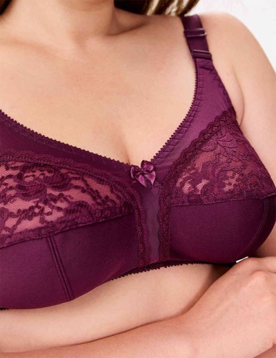 Бюстгальтер мягкий без каркасов Misstyle 4120 / 4121 темный виноград, Цвет: темный виноград, Размеры: 80E, изображение 5