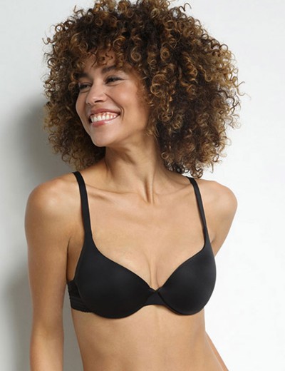 Гладкий формованный бюстгальтер Dim INVISIFIT 03AL черный, Цвет: черный, Размеры: 70B, изображение 3