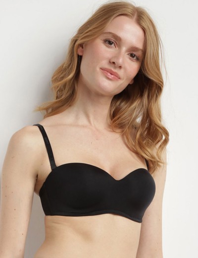 Бескаркасный бюстгальтер под открытое платье Dim INVISIFREE 07HF черный, Цвет: черный, Размеры: 75A, изображение 3