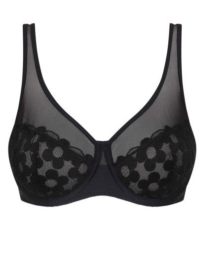 Бюстгальтер с мягкой чашкой Dim GENEROUS BRODERIE 0ASD черный, Цвет: черный, Размеры: 75C, изображение 6