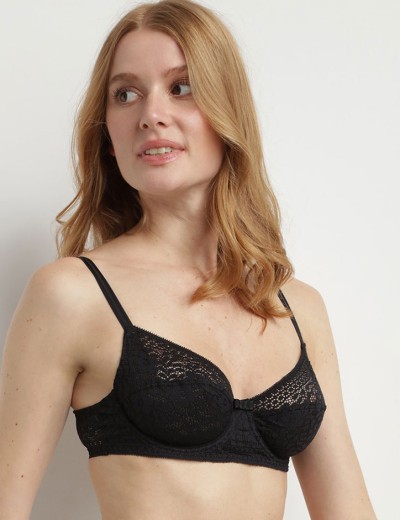 Кружевной легкий бюстгальтер Dim SUBLIM 0CDM черный, Цвет: черный, Размеры: 70A, изображение 3