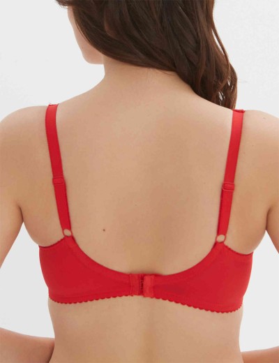 Бюстгальтер мягкий с подкроем Elli 1012 красный, Цвет: красный, Размеры: 100D, изображение 6