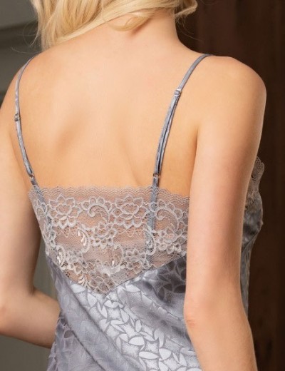 Сорочка короткая атласная Mia-Amore JOANNA 7310 серебристый, Цвет: серебристый, Размеры: XS, изображение 4