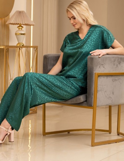 Атласный костюм Mia-Amore JOANNA 7316 изумрудный, Цвет: изумрудный, Размеры: S, изображение 3