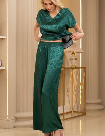 Атласный костюм Mia-Amore JOANNA 7316 изумрудный, Цвет: изумрудный, Размеры: S, изображение 2