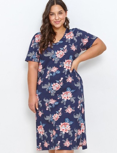 Ночная сорочка с коротким рукавом Taro 2879/2927 ELLIE, Цвет: синий/розовый, Размеры: S, изображение 2