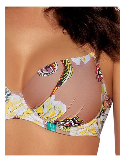 Бюстгальтер пляжный мягкий Ava SK164 M, Цвет: бежевый микс, Размеры: 95G, изображение 4