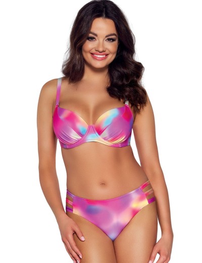 Верх купальника на тонком поролоне Ava SK163 U Pastel Tie Dye, Цвет: розовый микс, Размеры: 100D, изображение 5