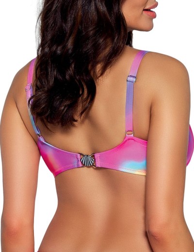 Верх купальника на тонком поролоне Ava SK163 U Pastel Tie Dye, Цвет: розовый микс, Размеры: 100D, изображение 2