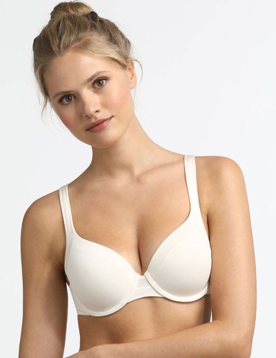 Гладкий бюстгальтер на каркасах Dim GENEROUS INVISIBLE 0CS8 перламутровый, Цвет: перламутровый, Размеры: 85D, изображение 3