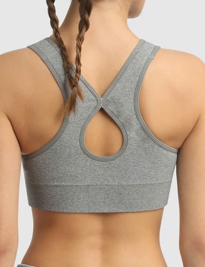 Спортивный бюстгальтер без застежки Dim SPORT 0BV8 серая галька, Цвет: серая галька, Размеры: M, изображение 2
