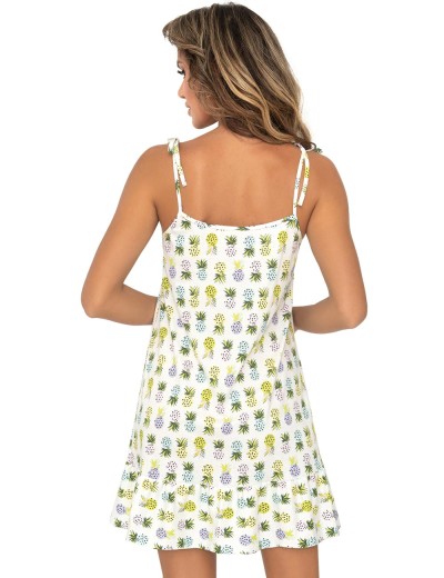 Ночная сорочка на тонких бретелях Donna ANANAS nightdress, Цвет: желтый, Размеры: L, изображение 2