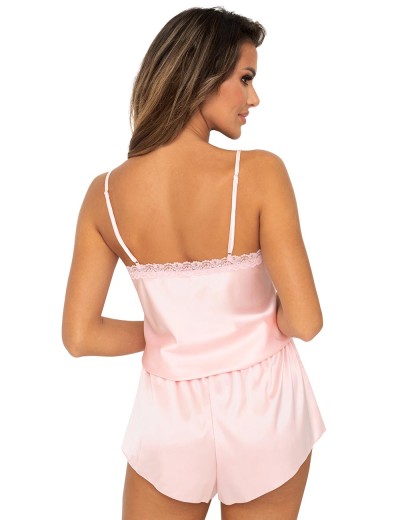 Атласная пижама топ и шорты Donna TIFFANI 1/2 pyjamas PINK, Цвет: розовый, Размеры: M, изображение 2