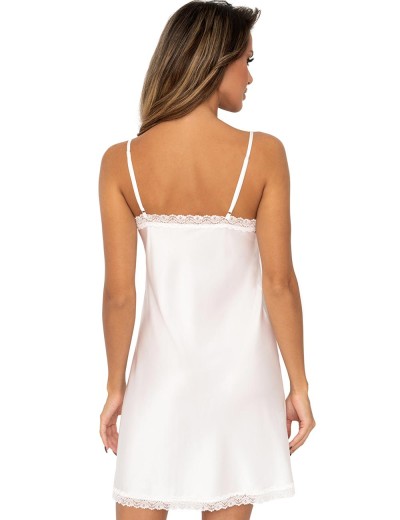 Атласная сорочка на тонких бретелях Donna TIFFANI nightdress EKRU, Цвет: экрю, Размеры: L, изображение 2