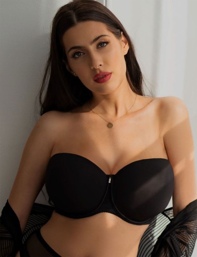 Бюстгальтер анжелика Kris Line FORTUNA COMFORT balkonette MHM черный, Цвет: черный, Размеры: 85GG, изображение 4 Бюстгальтер анжелика Kris Line FORTUNA COMFORT balkonette MHM черный, Цвет: черный, Размеры: 85GG, изображение 4