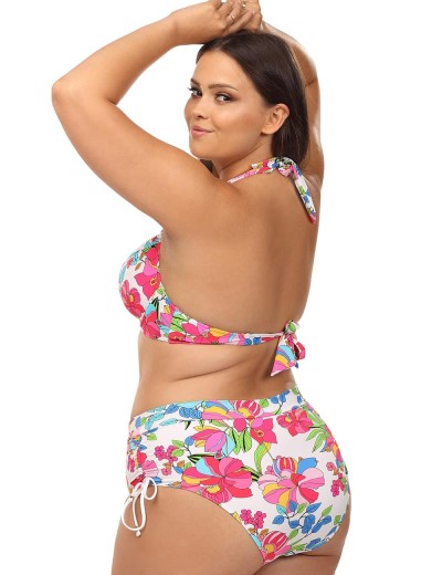 Раздельный купальник с цветочным принтом Lorin L1126/2 BIG, Цвет: флора, Размеры: 75D, изображение 2