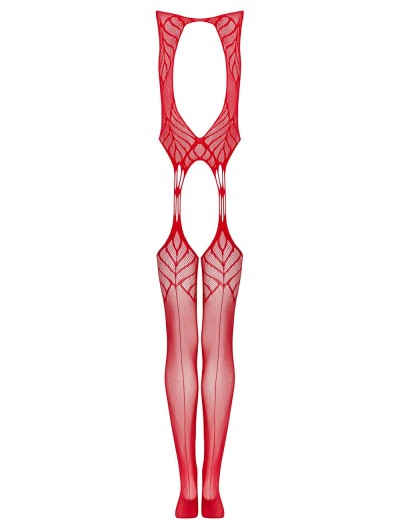 Красный бодистокинг Obsessive N 122, Цвет: красный, Размеры: S/M/L, изображение 5