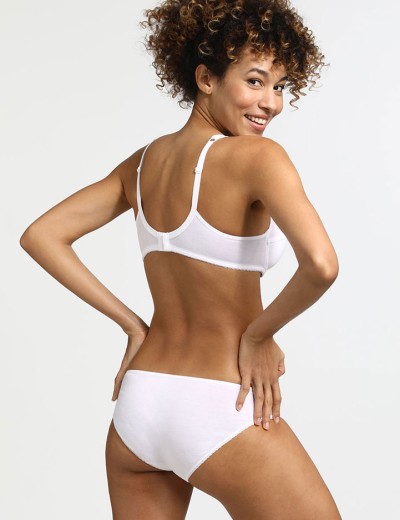 Трусы слипы Dim GENEROUS ORGANIC COTTON 0ASG белый, Цвет: белый, Размеры: XS, изображение 4