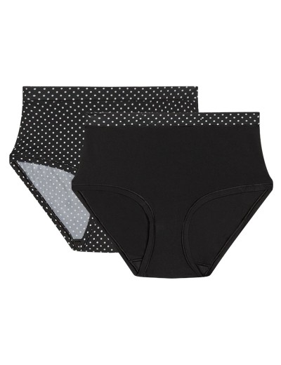 Трусы шорты в наборе Dim BODY MOVE 06W7 (2 шт) черный горох и черный, Цвет: черный горох/черный, Размеры: XXS/XS, изображение 3