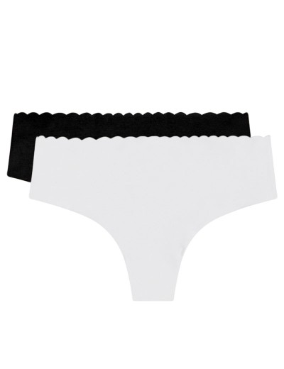 Комплект трусиков из хлопка Dim BODY TOUCH Cotton 05DR (2 шт) черный и белый, Цвет: черный/белый, Размеры: S/M, изображение 3 Комплект трусиков из хлопка Dim BODY TOUCH Cotton 05DR (2 шт) черный и белый, Цвет: черный/белый, Размеры: S/M, изображение 3