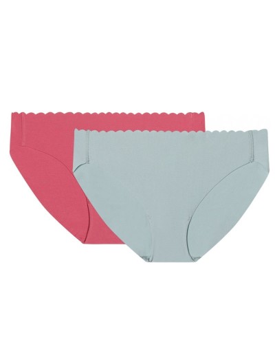 Комплект трусиков из хлопка Dim BODY TOUCH Cotton 05DR (2 шт) розовый и глина, Цвет: розовый/глина, Размеры: L/XL, изображение 3