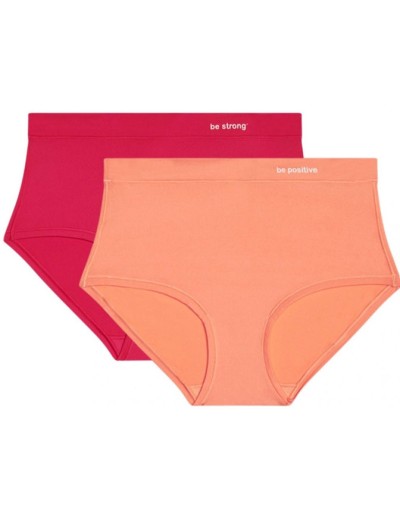 Трусы шорты в наборе Dim OH MY DIM’s 06W7 (2 шт) коралловый и розовый, Цвет: коралловый/розовый, Размеры: XXS/XS, изображение 3